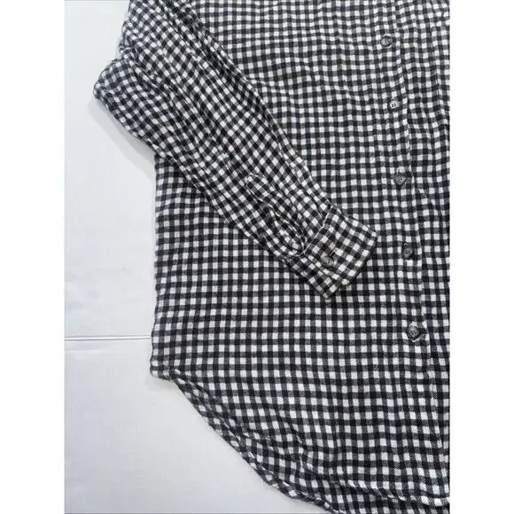 Vintage Punch Tartan Plaid Shirt Size M Black/White Left Breast Pocket - Picture 4 of 10